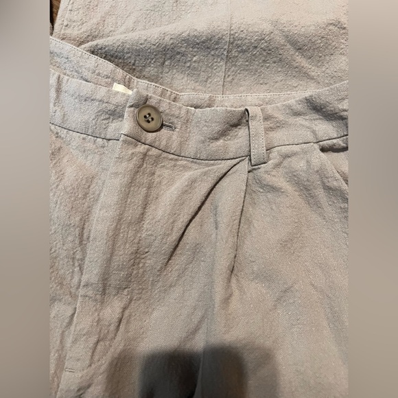 Evam Eva Linen-Cotton Tapered Trouser — Mauve Gray — Size 1 - Picture 4 of 7